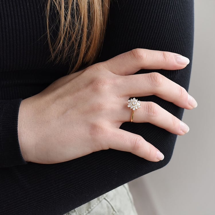 Prsten s květinou 89975