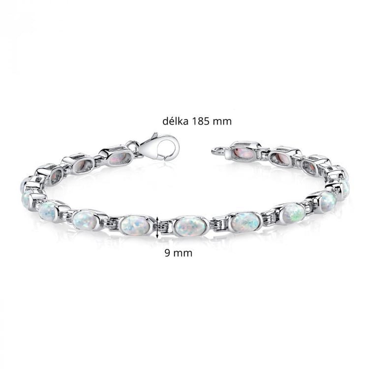 Opálový stříbrný náramek 6305