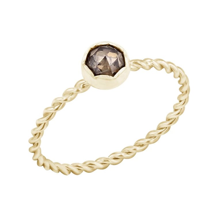 Proplétaný prsten se salt and pepper diamantem Chanice 97299