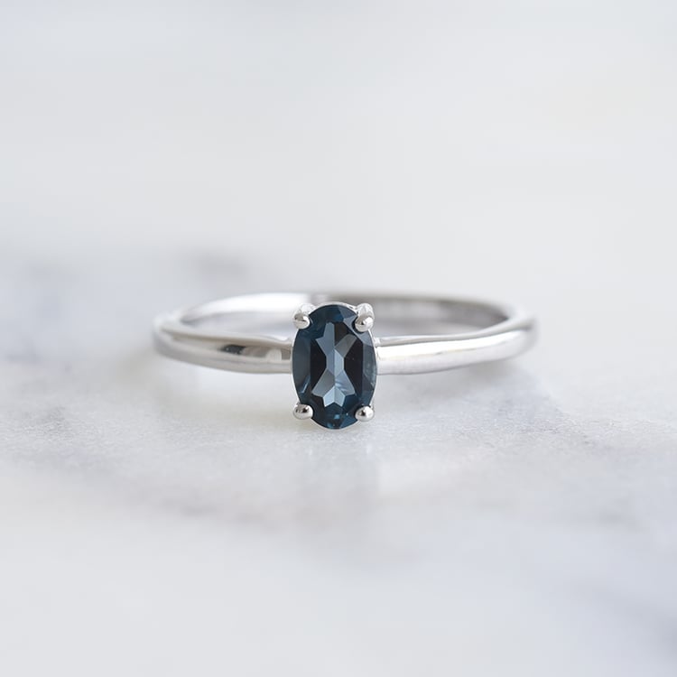Prsten s topazem ze stříbra 85986