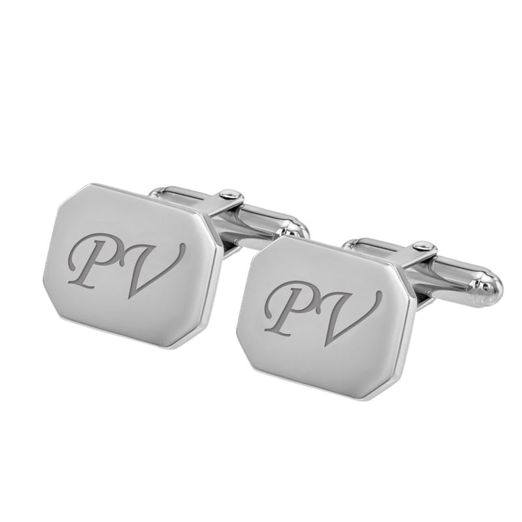 Stříbrné manžetové knoflíčky s gravírem Menno