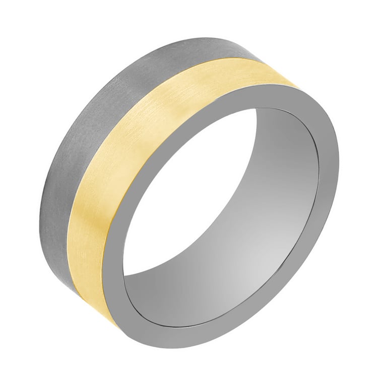 Snubní prsteny z titanu a zlata Buster 107702