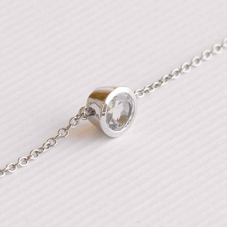 Kolekce jemných šperků s bílými topazy Tolar 147403