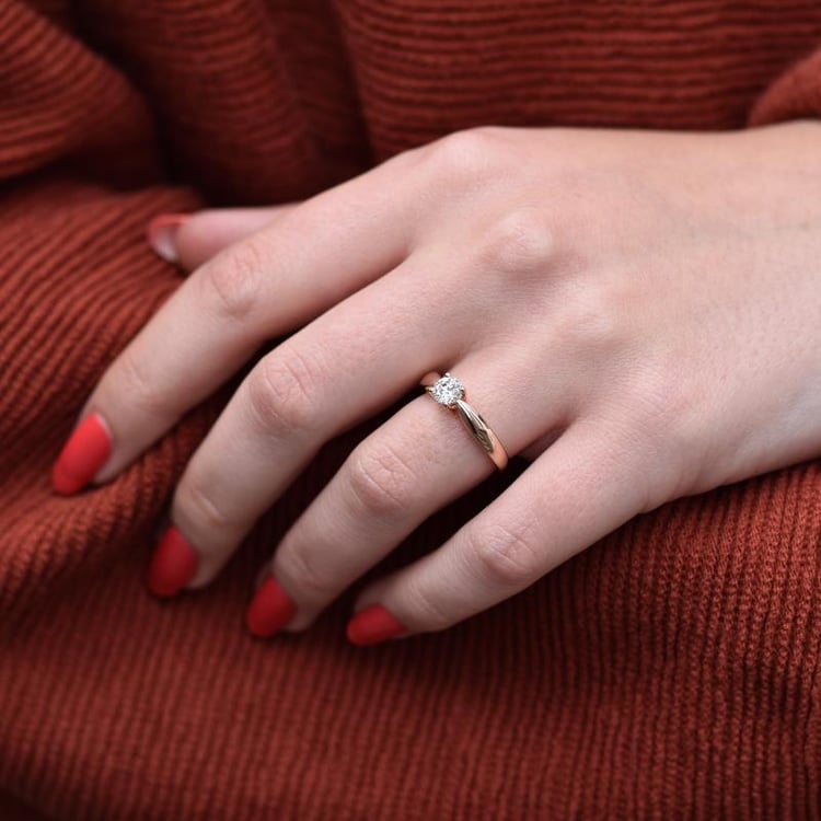 Zásnubní zlatý prsten 42635