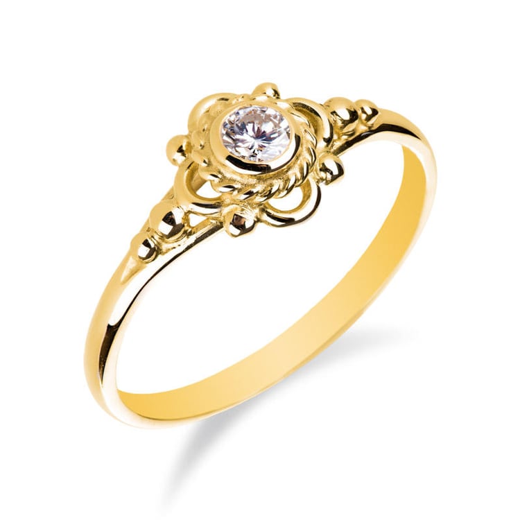 Zlatý prsten s diamantem Coronah