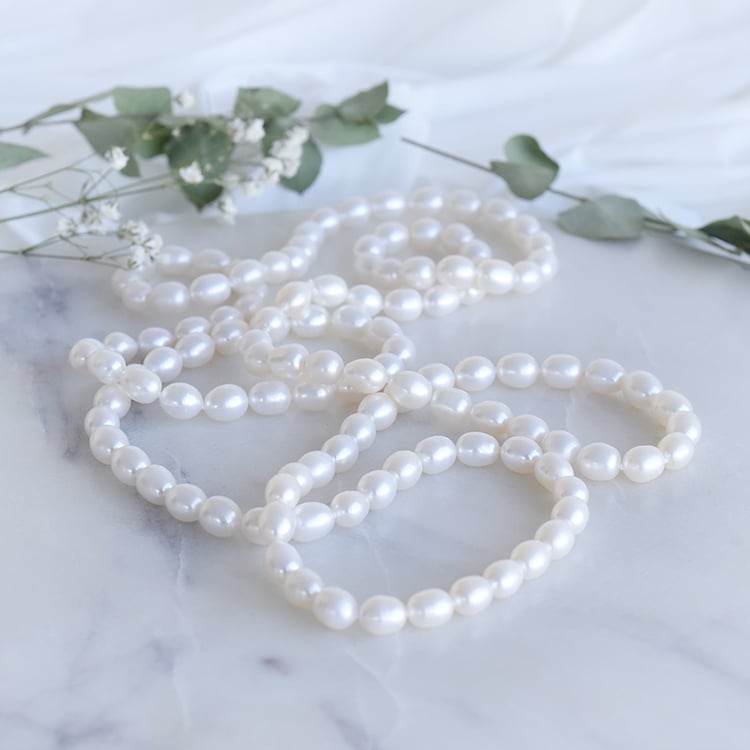 Dlouhý perlový náhrdelník 87928