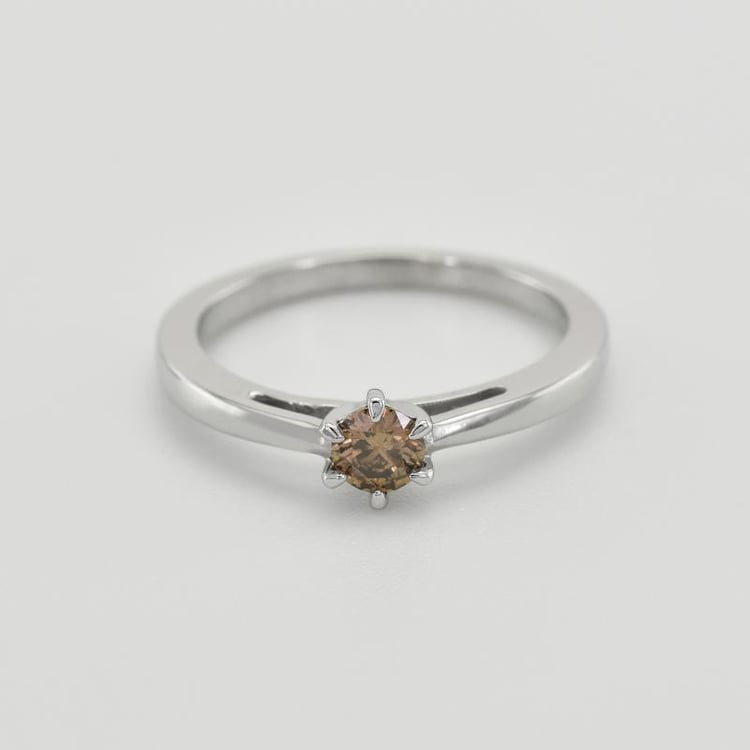 Zásnubní prsten se champagne diamantem 35614
