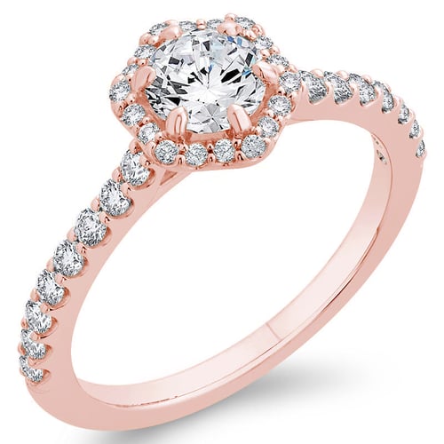 Zásnubní halo prsten s diamanty Primrose