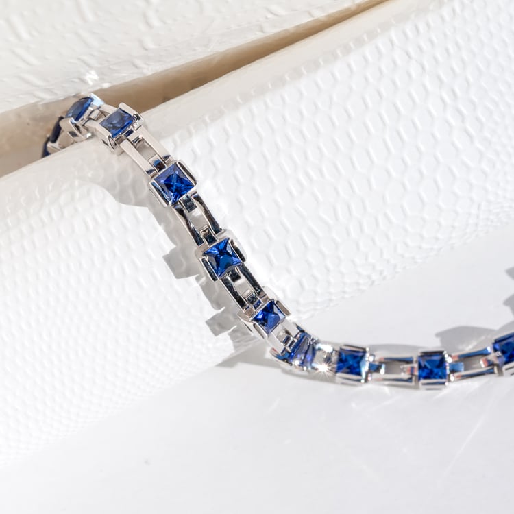 Stříbrný náramek s princess safíry Anaby 124381