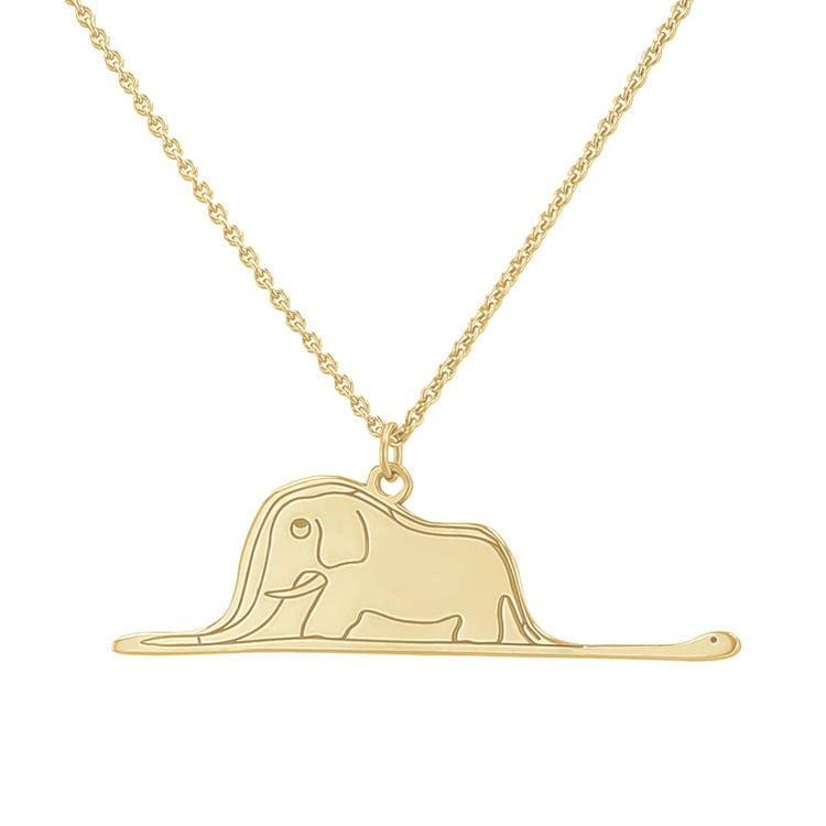 Stříbrný přívěsek Malý princ se slonem a gravírem 120436