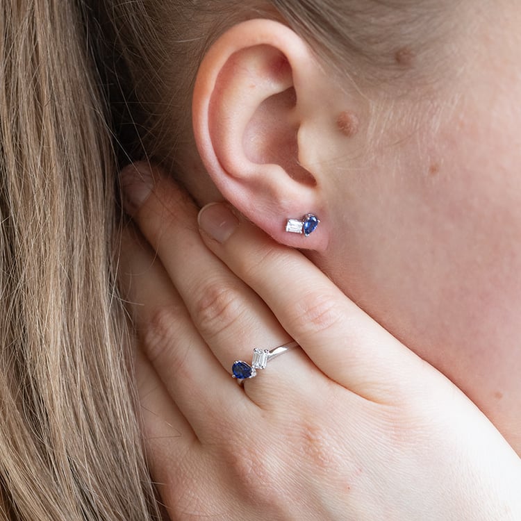 Kolekce šperků Toi et Moi s lab-grown diamantem a safírem Querida 134930