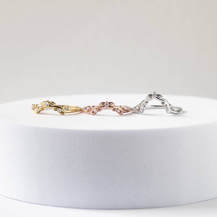 Vykrojený prsten ve tvaru větvičky s lab-grown diamanty Aiden 141389