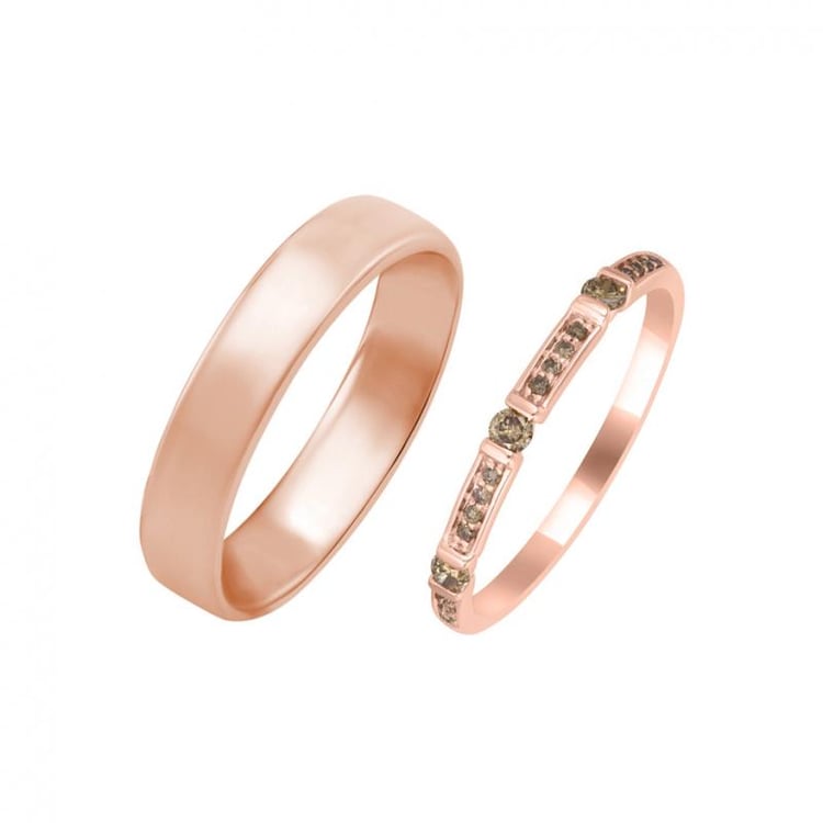 Zlatý dámský vintage prsten a pánský komfortní