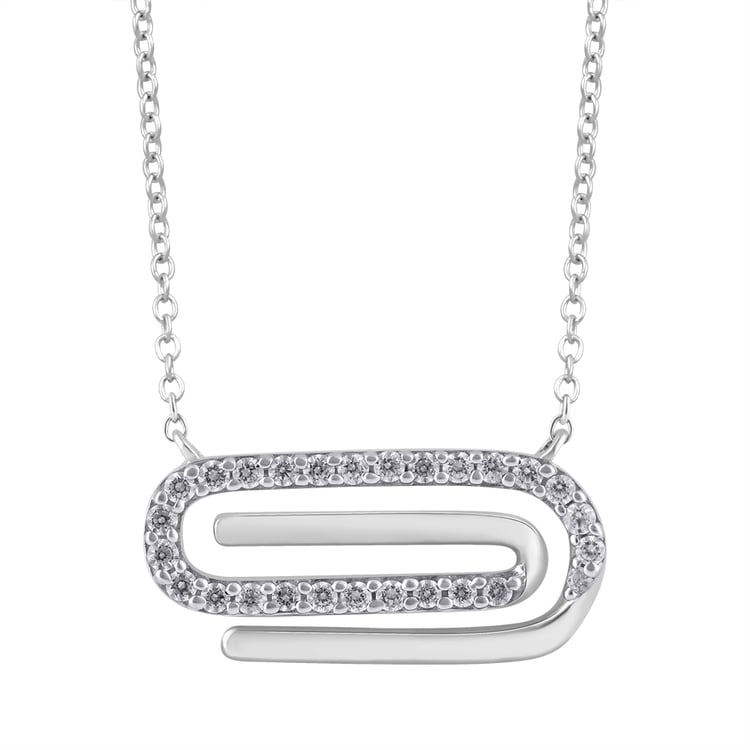 Zlatý náhrdelník s lab-grown diamanty Aly 158647