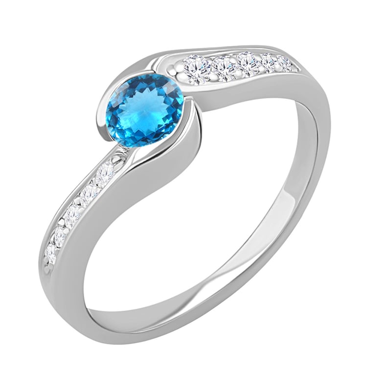 Zásnubní prsten se švýcarským topazem Lytarie