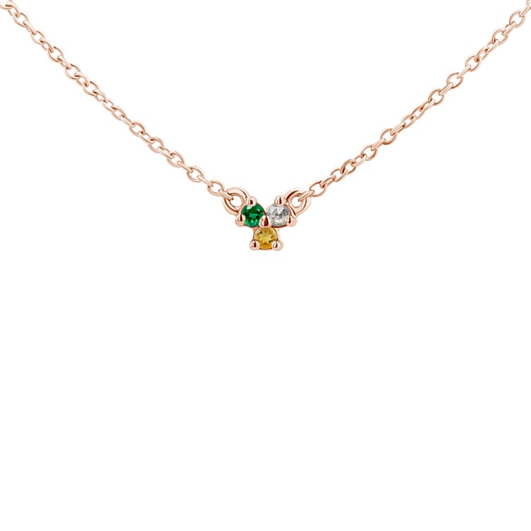 Náhrdelník se třemi drahokamy dle vašeho výběru Sharma