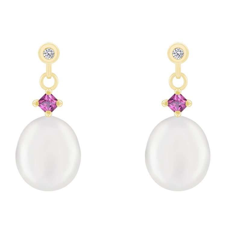 Perlové zlaté náušnice 39344