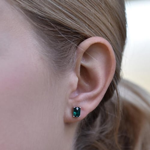 Zlaté náušnice s emerald smaragdy Handan