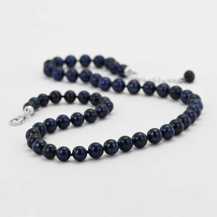 Náhrdelník s černými perlami 50898