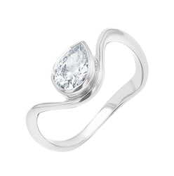 Atypický zásnubní prsten s pear lab-grown diamantem Kylie