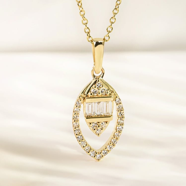 Stříbrný přívěsek mandlového tvaru s lab-grown diamanty Einar 161596