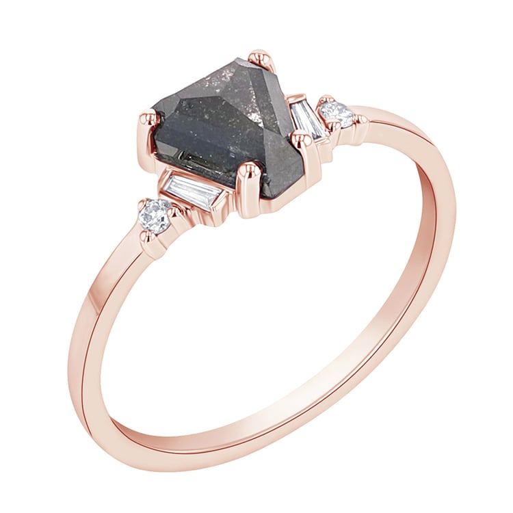 Prsten se salt and pepper diamantem Clay 112176