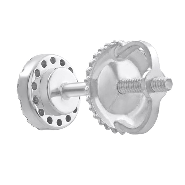 Zlaté náušnice s bílými diamanty 19357