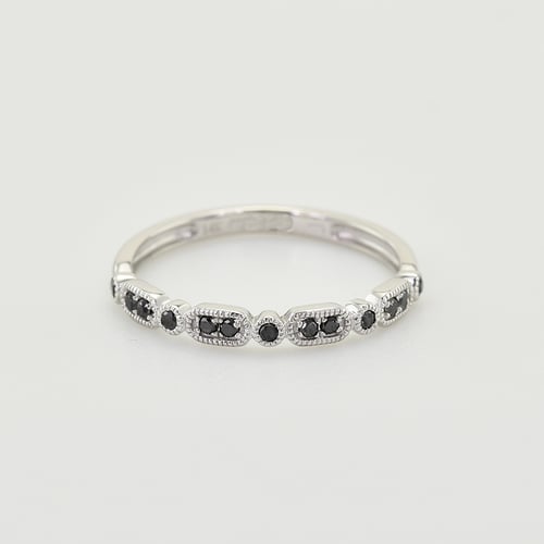 Zlatý eternity prsten s černými diamanty Liam