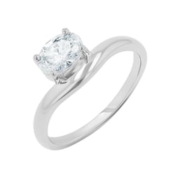 Atypický zásnubní prsten s oval diamantem Adina