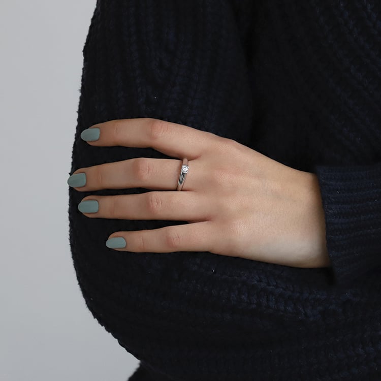 Zásnubní zlatý prsten 74105