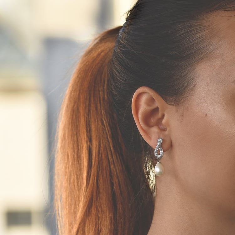 Visací náušnice s perlami 58720