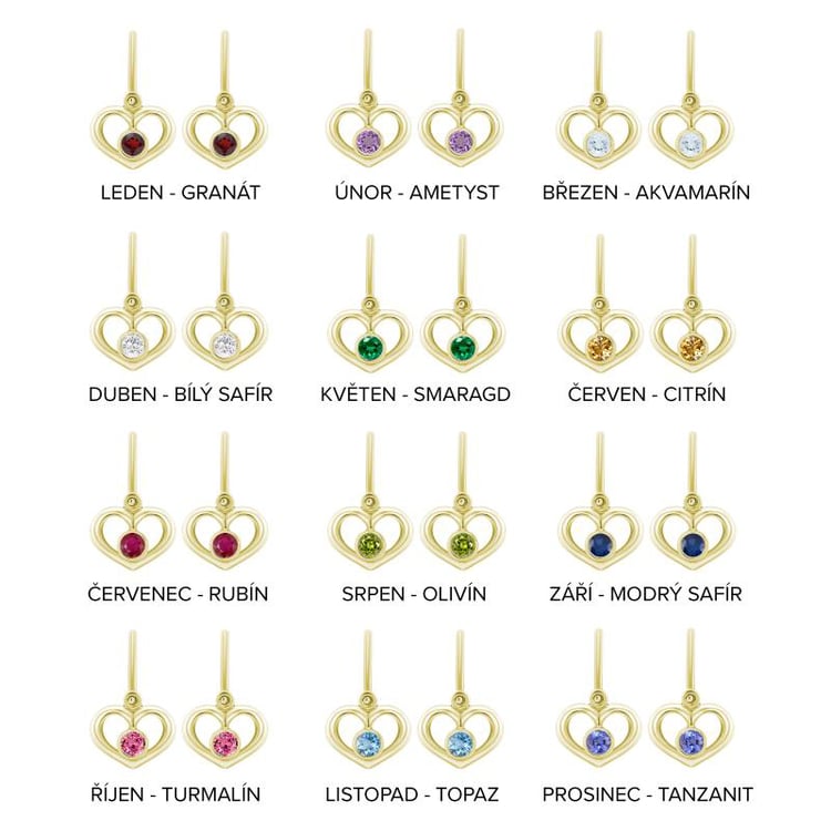 Náušnice ze žlutého zlata 74484