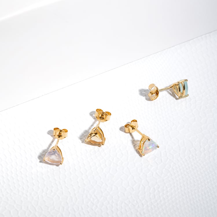 Stříbrné náušnice s růženíny Nellie 123884