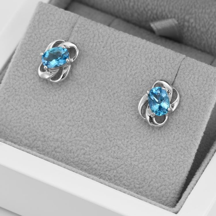 Nebeské náušnice s topazy 47212