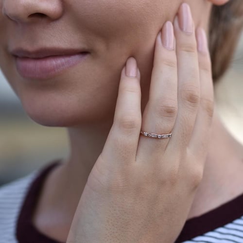 Dámský vintage prsten s diamanty a pánský komfortní snubní prsten Salome