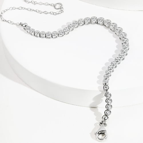 Elegantní stříbrný náramek s lab-grown diamanty Sonja
