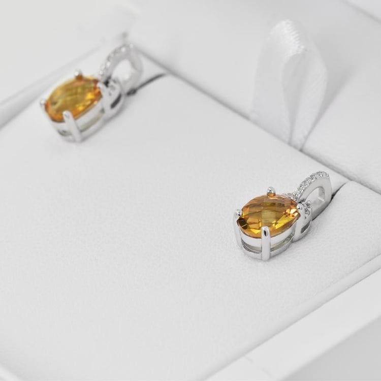 Citrínové náušnice 36441