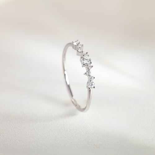 Cluster prsten se zářivými lab-grown diamanty Percy