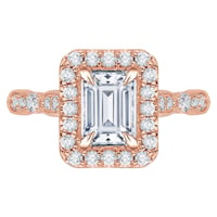 Zásnubní prsten s emerald diamantem Bina