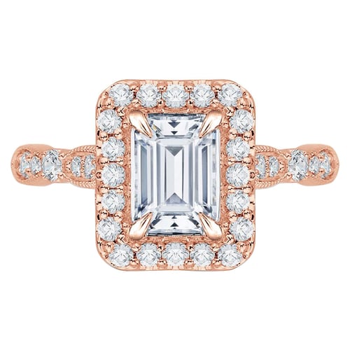 Zásnubní prsten s emerald diamantem Bina