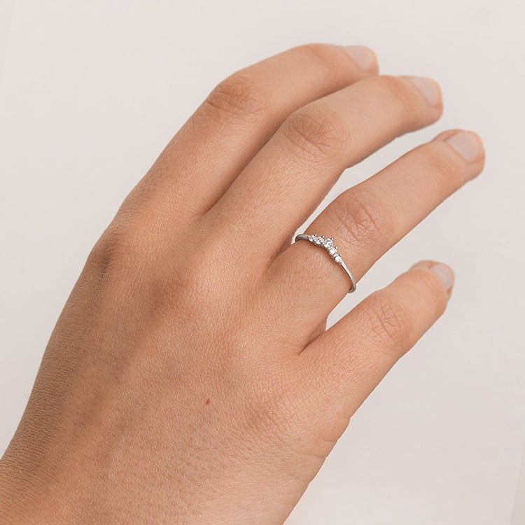 Vykrojený prsten s lab-grown diamanty Myles 153823