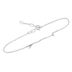 Náramek se 3 písmenky a lab-grown diamanty Anika