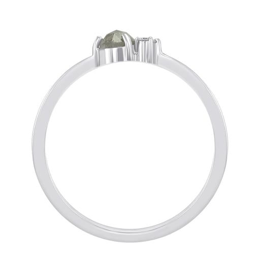 Salt and pepper diamant v něžném zlatém prstenu Marine