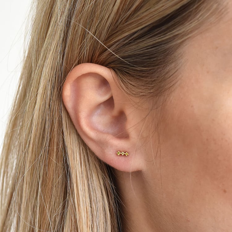 Stříbrné náušnice se žlutými diamanty Linus 86169