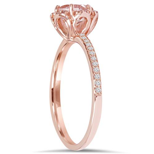 Morganitový prsten z růžového zlata 6375