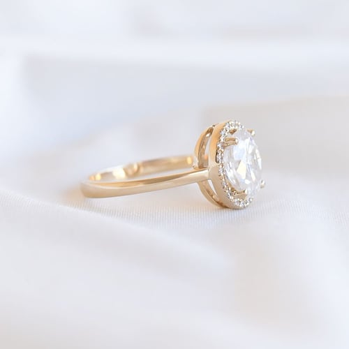 Prsten s moissanitem a lab-grown diamanty Arya