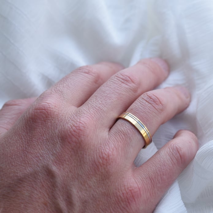 Pánský snubní prsten 64366