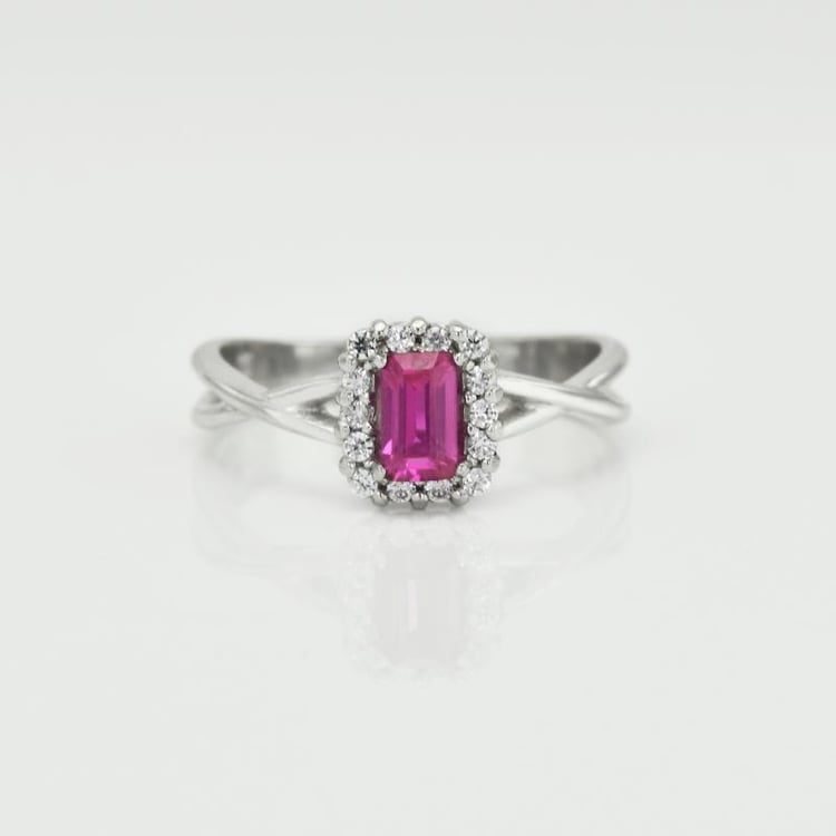 Zásnubní prsten se safírem 17754