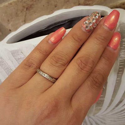 Platinový prsten s diamanty