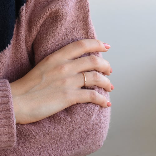 Minimalistické snubní prsteny ze zlata Claudia